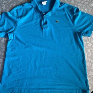 Lacoste blue alligator logo, men’s polo shirt, size 3 XL